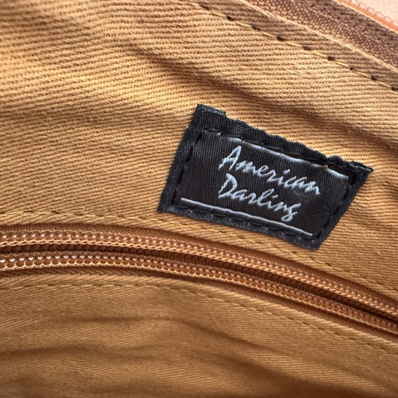 American Darling Brown and Turquoise Fringe Shoulder Bag - Picture 7 of 8